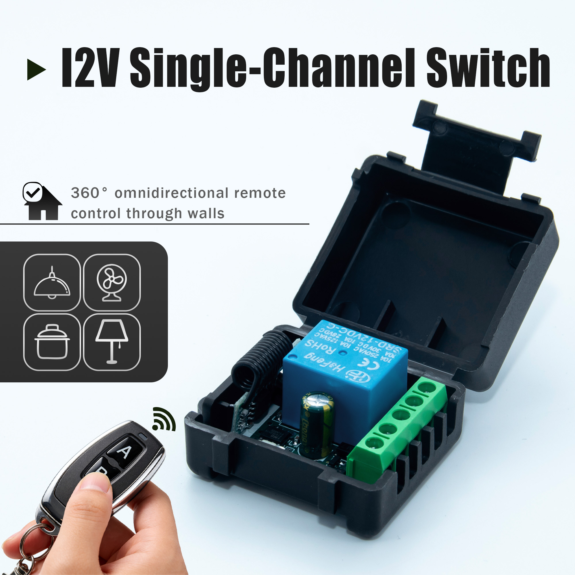 433Mhz Receiver Module - DC 12V 433MHz ワイヤレスリモートコントロールスイッチ 1CH RF