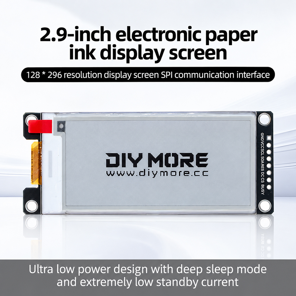 Display Epaper 2.9 - 2.9インチ ブラックホワイトレッドイエローディスプレイ 2.9インチ電子ペーパーモジュール E-paper 128*296解像度 SPI