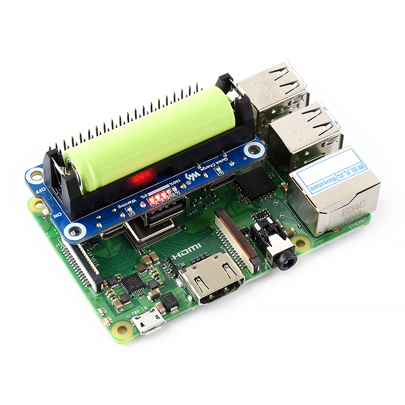 Pi Zero W Board - Raspberry Pi 4B/3B+/Zero W リチウム電池拡張ボード -