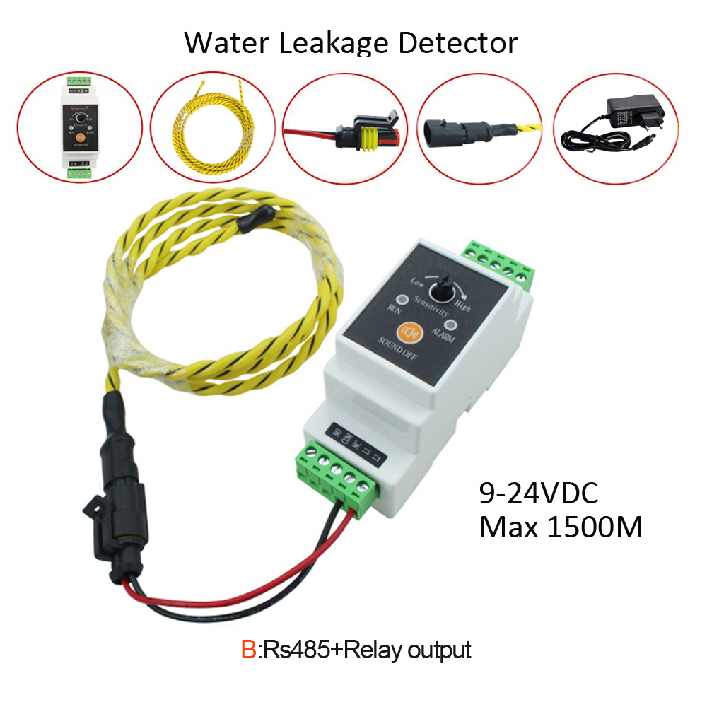 Water Leak Detector Wired - ケーブル付き漏水検知器,1セット,5 m, 10 m, 15 m,