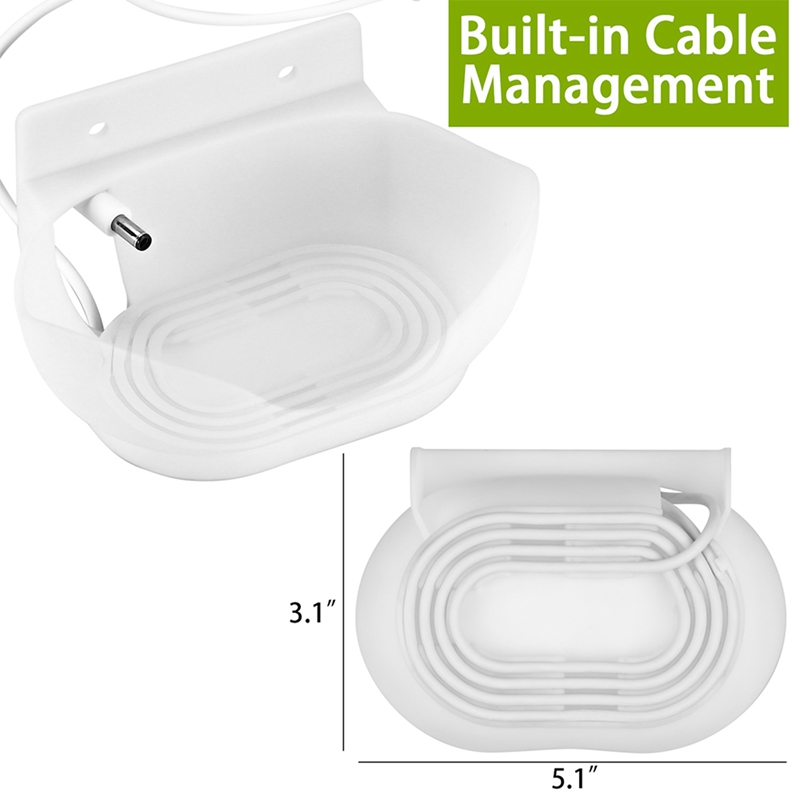 Google Speaker Nest Audio - ABMF 2X Google Nest Audio用壁掛けブラケットスタンド、白色プラスチック製デスクトップホルダー
