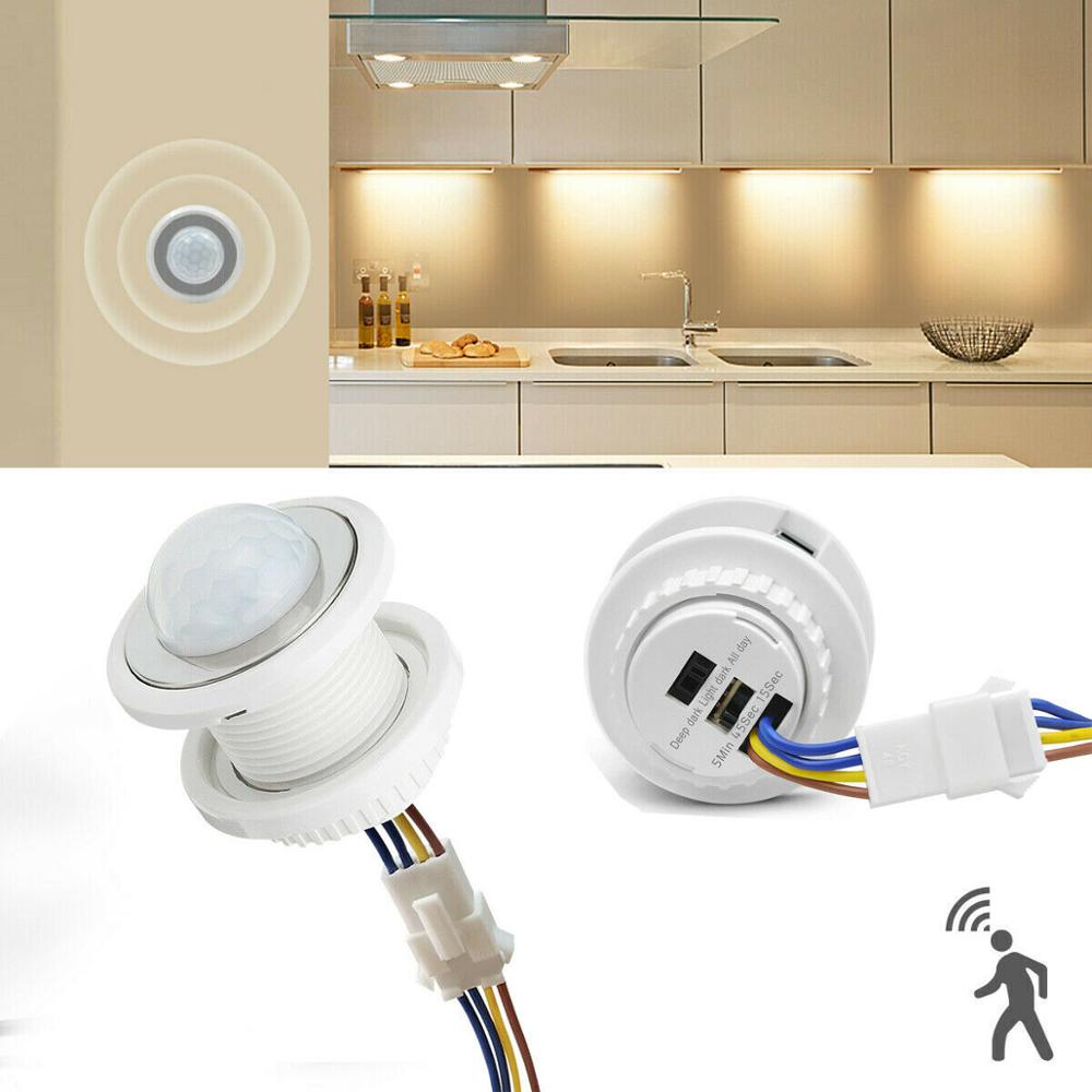 Motion Sensor Pir Wired - Pir赤外線モーションセンサー,時間遅延,敏感な検出モジュール,電球,ランプ制御スイッチ,家庭用アクセサリー,100v-240v
