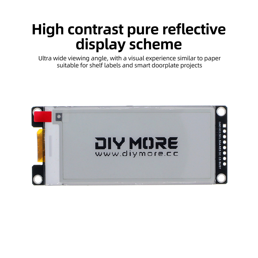 2.9インチ ブラックホワイトレッドイエローディスプレイ 2 - Display Epaper 2.9 のレビューと価格