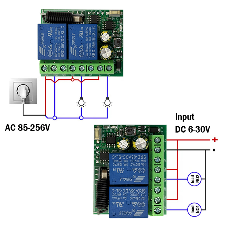 10A リレー受信モジュール 433MHz ワイヤレスリモコ - 433Mhz Receiver Module のレビューと価格
