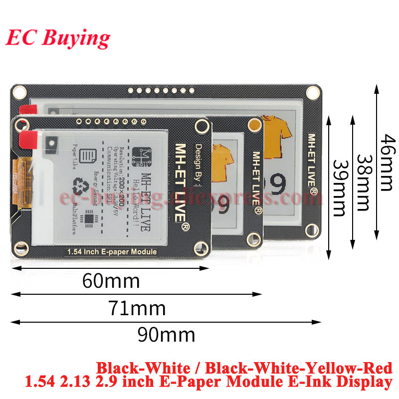 1.54インチ 2.9インチ 2.13インチ 2.9 2.1 - Display Epaper 2.9 のレビューと価格
