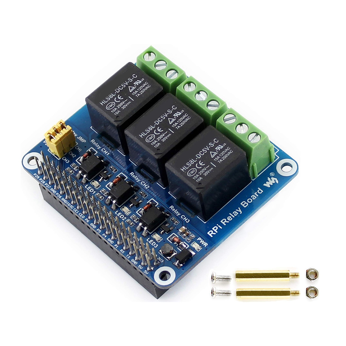 Waveshare 5V 3チャンネルリレーモジュール拡張ボ - Pi Zero W Board のレビューと価格