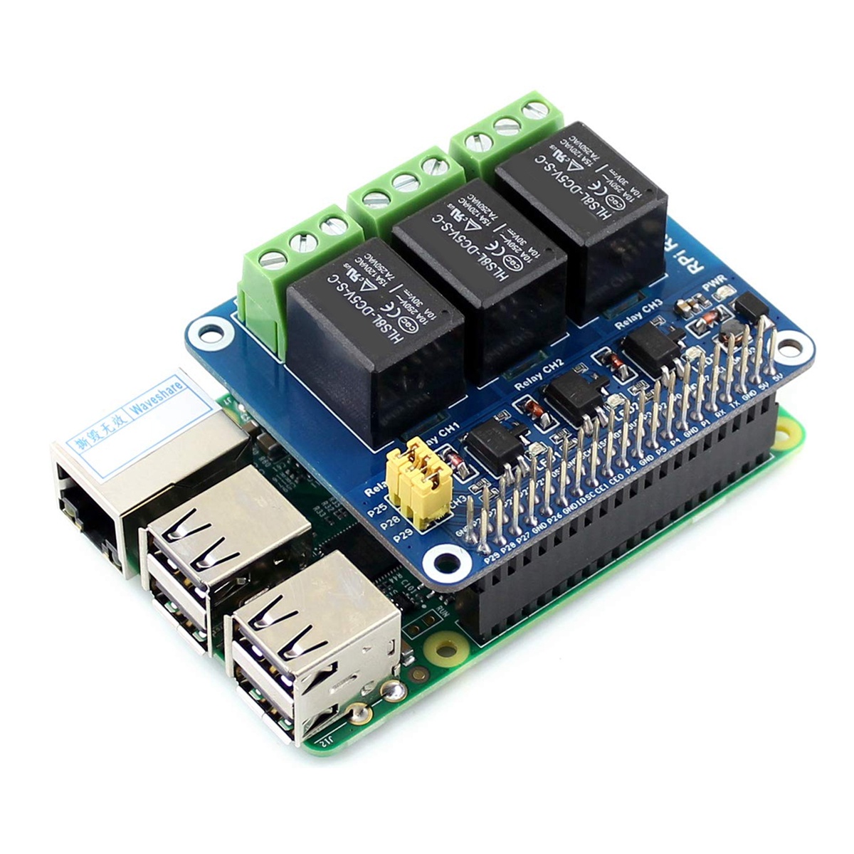 Waveshare 5V 3チャンネルリレーモジュール拡張ボ - Pi Zero W Board のレビューと価格