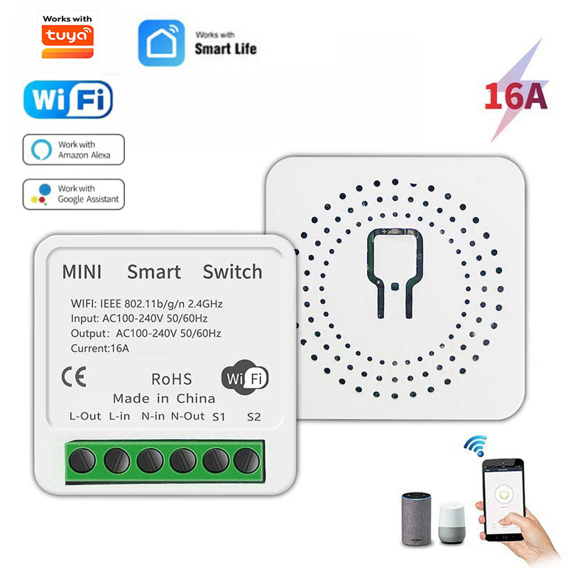 MINI 16A Wifi スイッチ DIY 1 ウェイリモ - Diy Home Automation Controller のレビューと価格