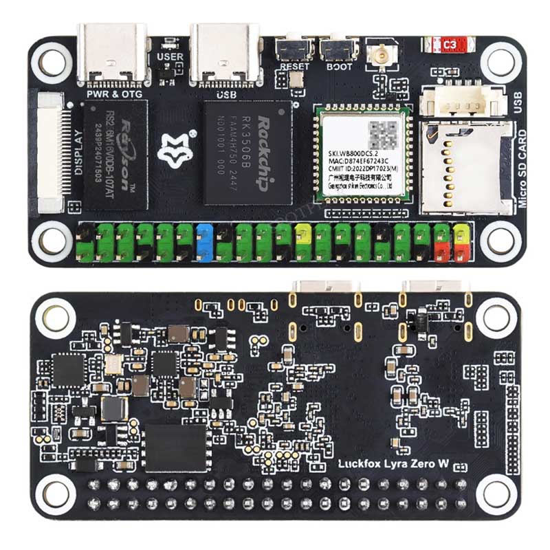 Luckfox Lyra Zero W RK3506B Ro - Pi Zero W Board のレビューと価格